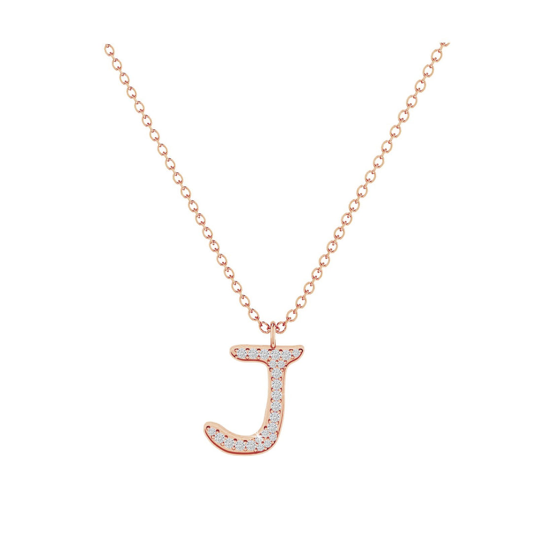 J - Letter Name Necklace Initial Necklace